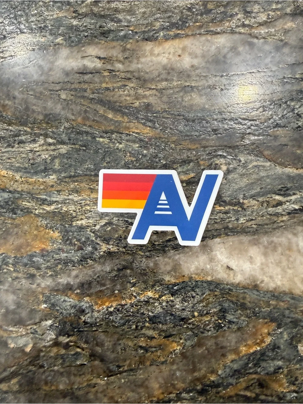 Aviator Nation Retro Rainbow AV Logo Vinyl Sticker Decal-Small Sticker